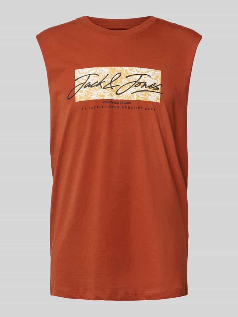 jack & jones Tanktop met labelprint model 'SPLIT'