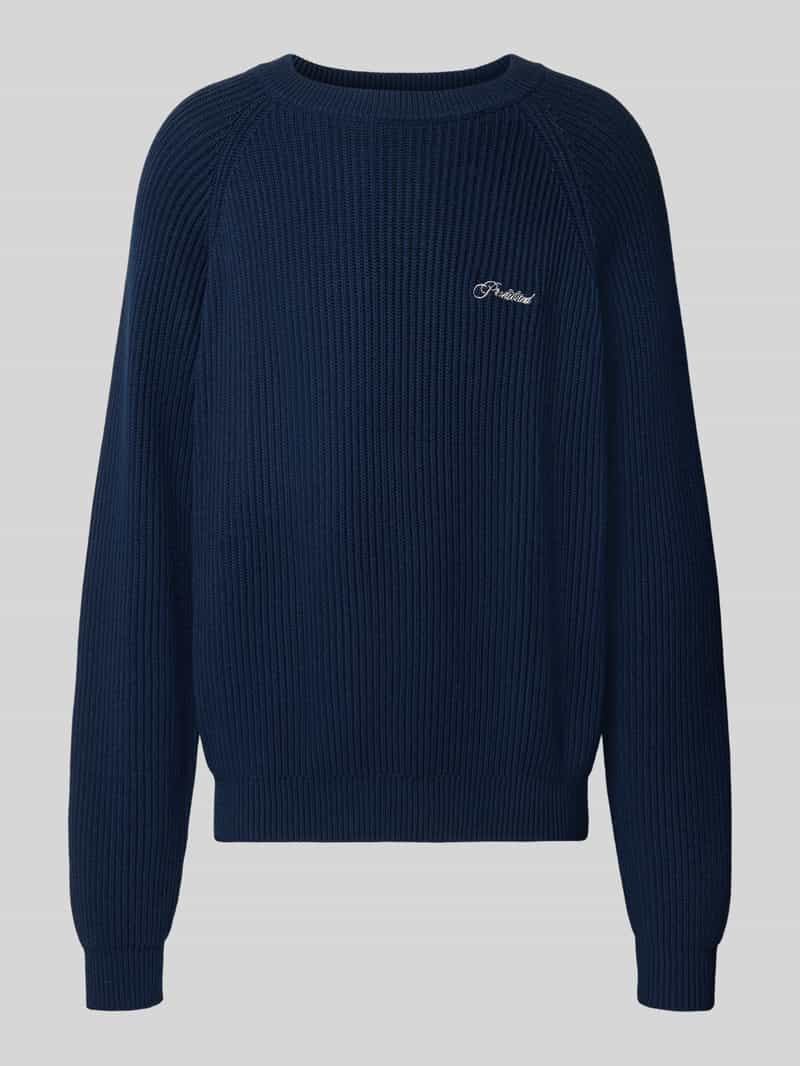 PROHIBITED relaxed fit gebreide pullover van pure katoen model 'Campus'