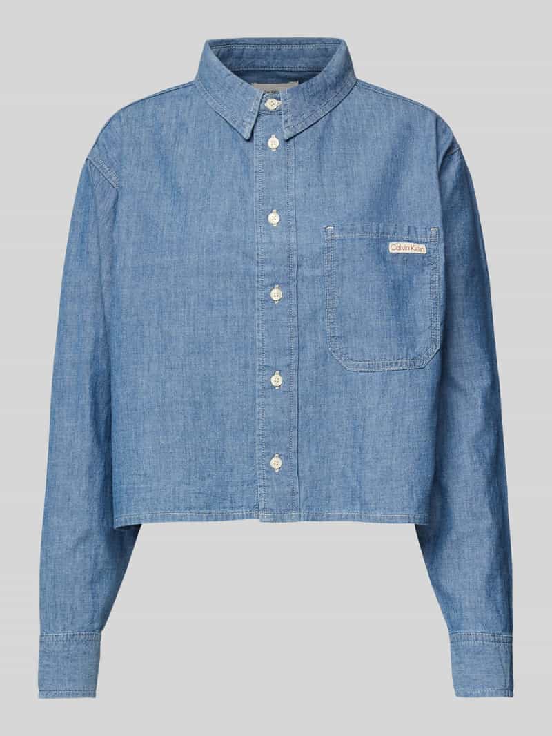 Calvin Klein Jeans Korte blouse in denimlook
