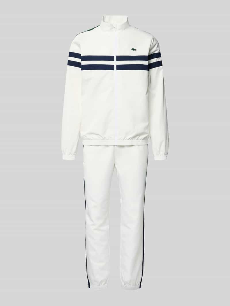 Lacoste Regular fit trainingspak met contraststrepen
