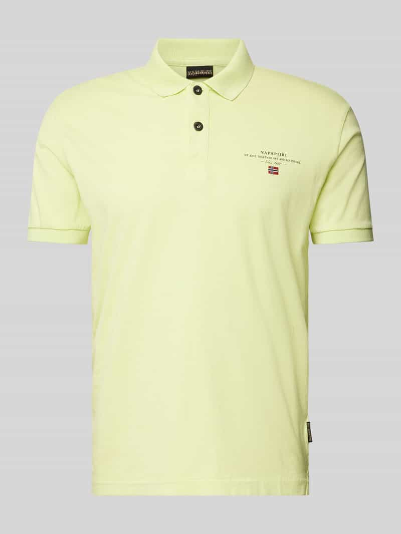 Napapijri Regular fit poloshirt met labelprint model 'elbas'