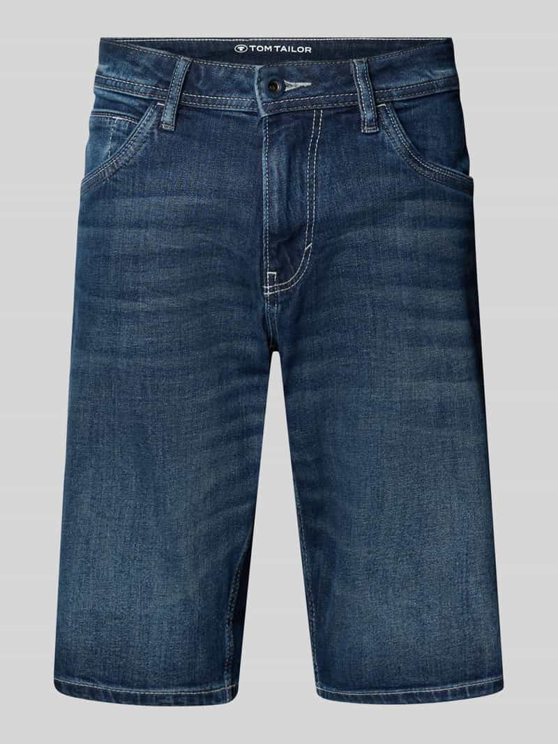 Tom Tailor Slim fit korte jeans van katoenmix model 'JOSH'