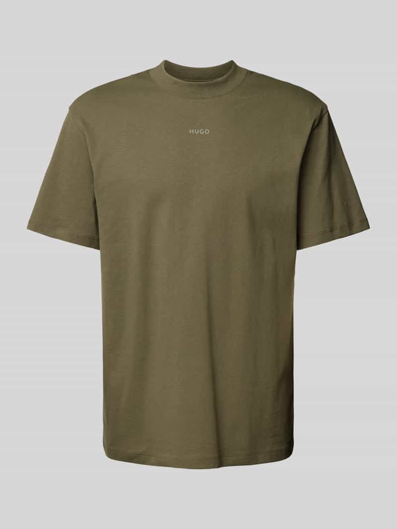 HUGO T-shirt met labelprint model 'Dapolino'