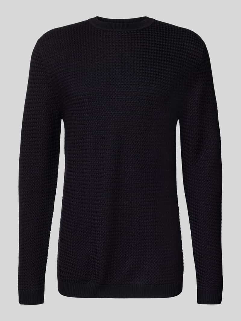 CG Club of Gents Gebreide pullover van wolmix met ronde hals