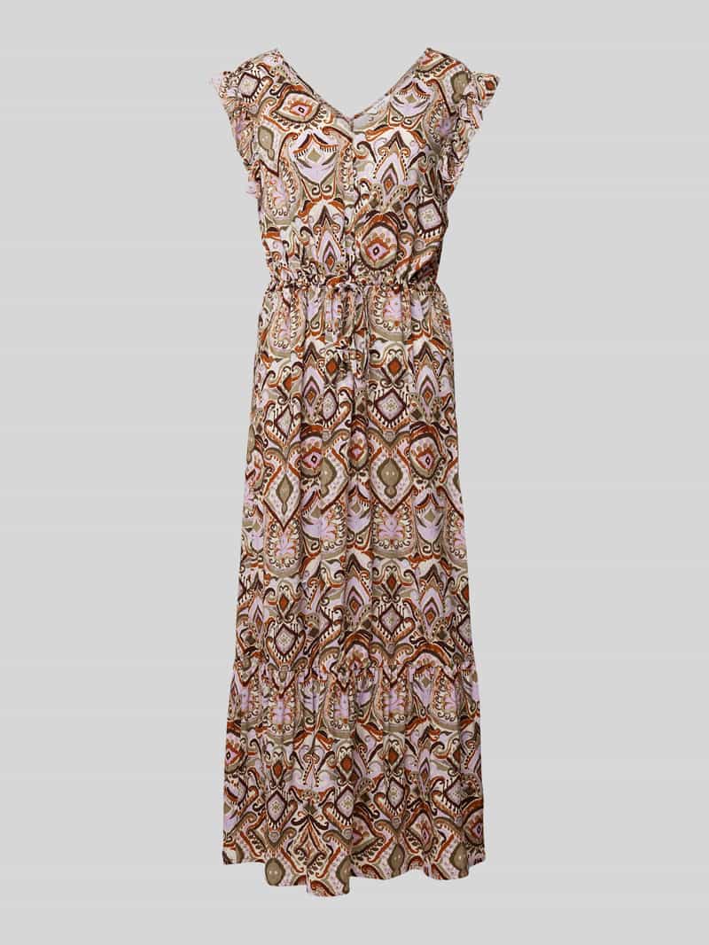 b.Young Midi-jurk met V-hals model 'Joella'