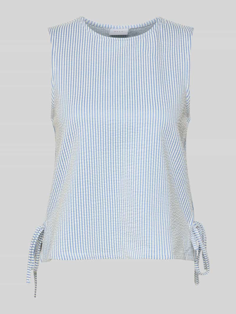 Vila Blouseshirt met ronde hals opzij gebonden