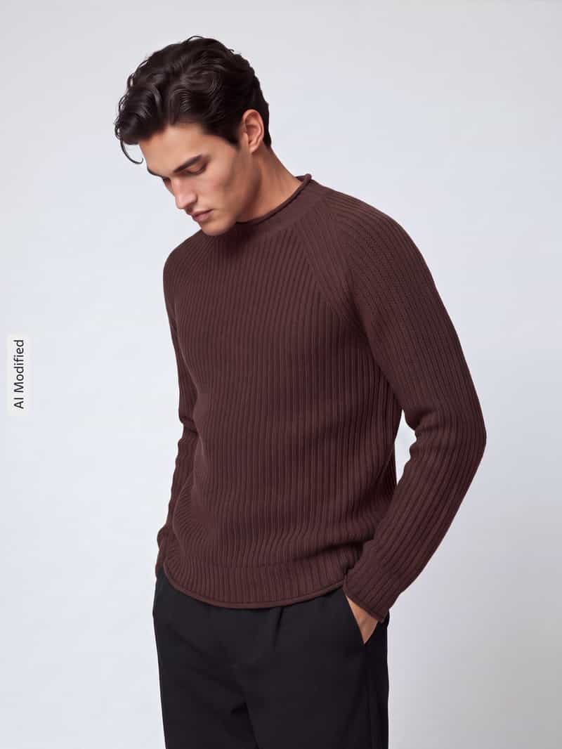 Selected Pullover met raglanmouwen van wolmix