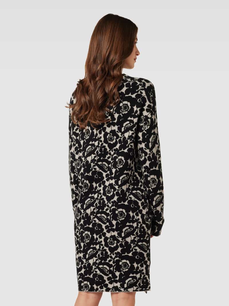 Knielange jurk met all-over motief Christian Berg Woman