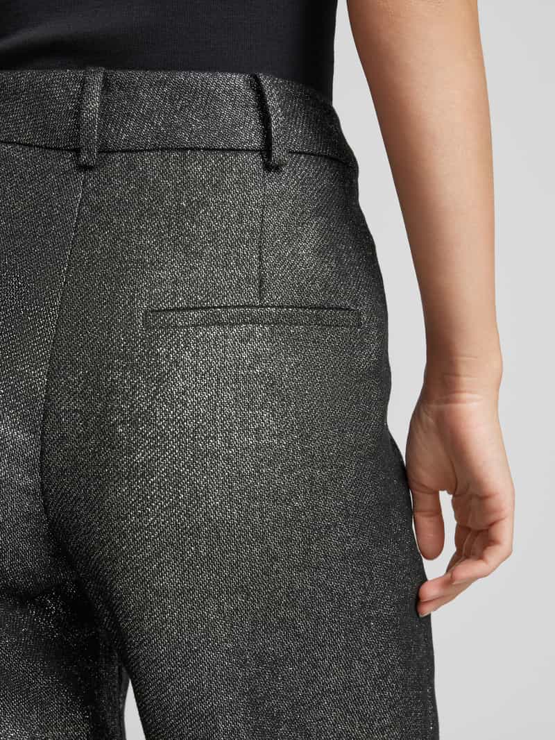 Joop! Broek in metallic look met wijde pijpen