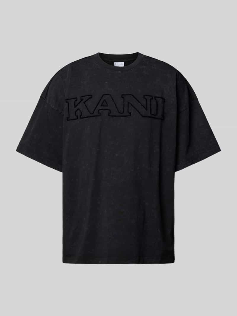 Karl Kani T-shirt met labelprint, model 'Retro'