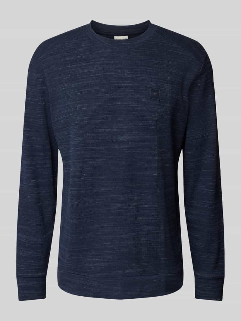 Tom Tailor Regular fit sweatshirt van katoenmix in gemêleerde look