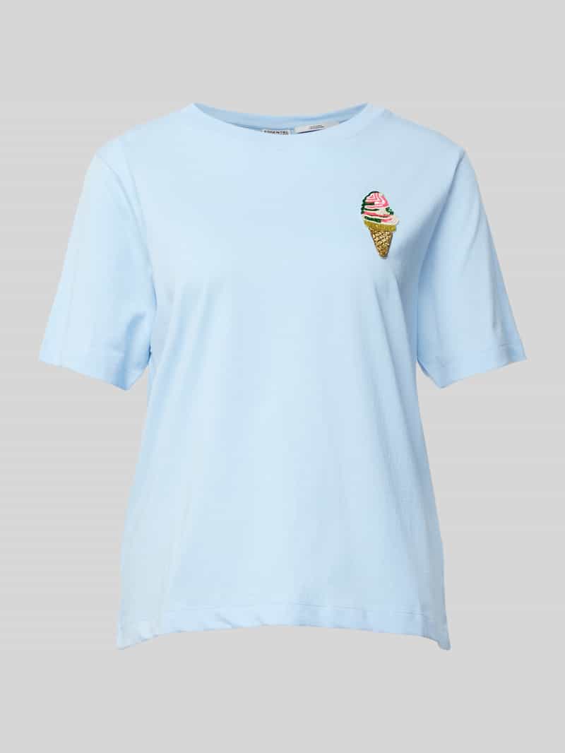 Essentiel Antwerp T-shirt met motiefpatch model 'Hicecream'