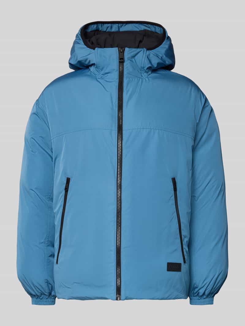 Hugo Blue Regular fit jack met capuchon model 'BRYNO254'