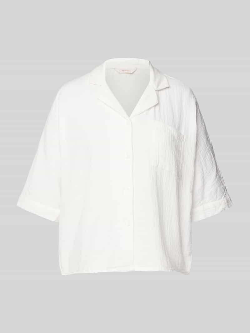 Only Boxy fit blouse met korte mouwen van zuiver katoen model 'THYRA'