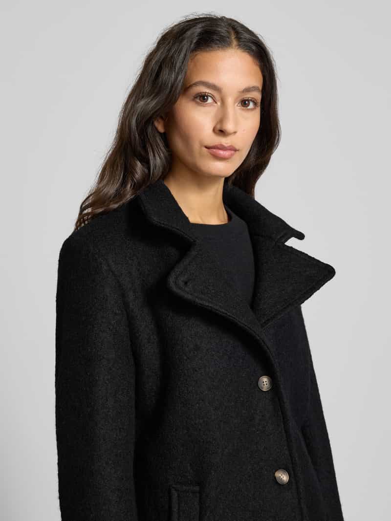 Ichi Relaxed fit lange jas van wolmix model 'Tipa'