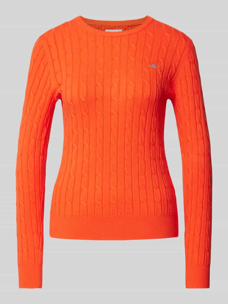 Gant Gebreide pullover met labelstitching