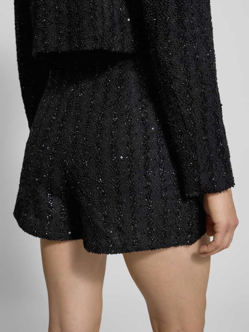 Ichi Regular fit korte broek met pailletten model 'Ninky'