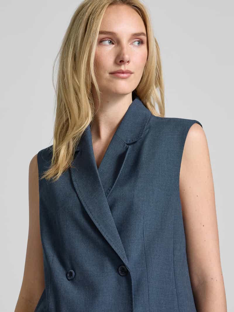 MOS MOSH Gilet met strookzakken model 'PHILINE ROYAL'