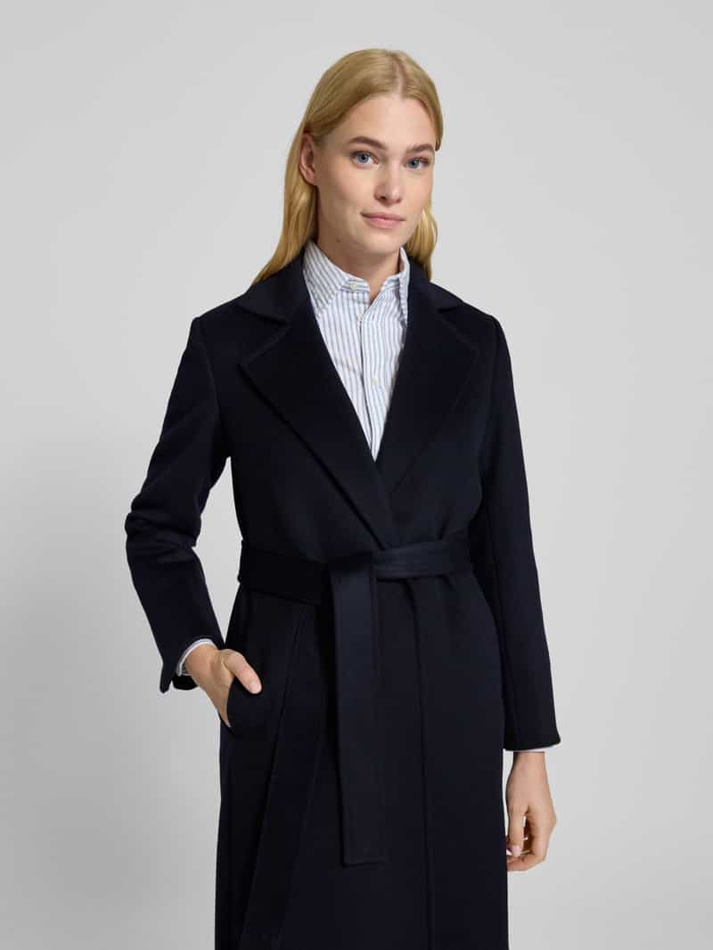 MAX&Co. Regular fit lange wollen jas met reverskraag model 'LONGRUN'