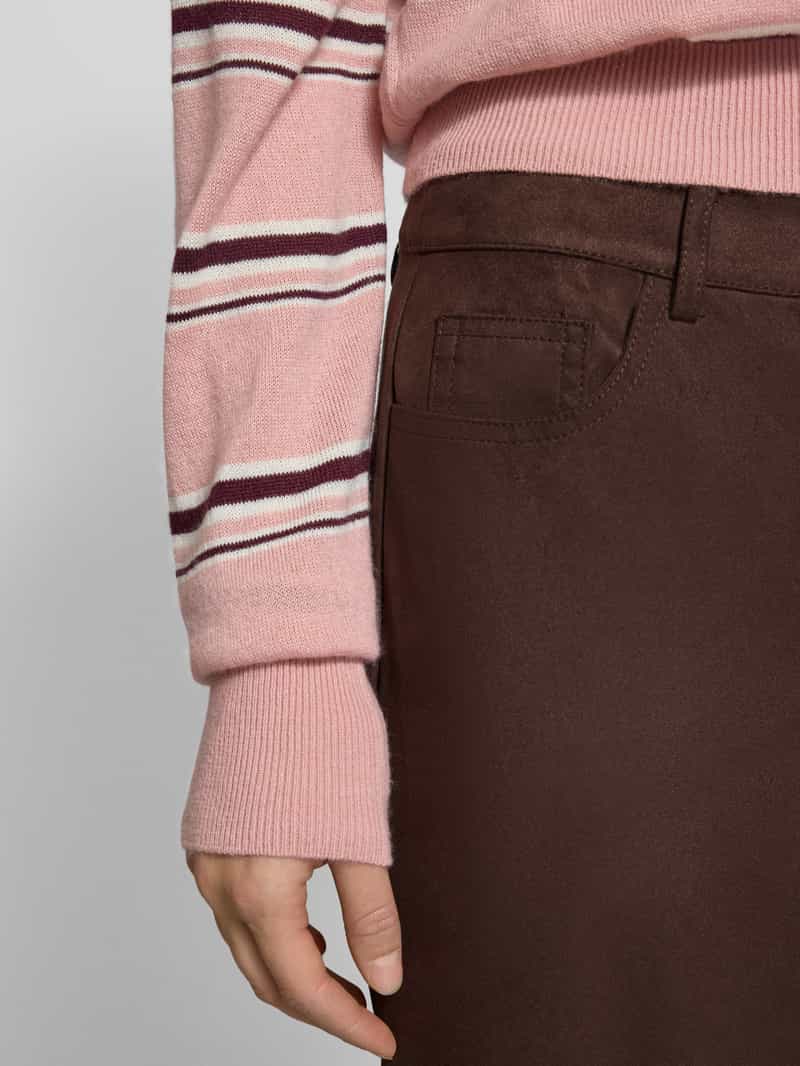 Gina Tricot Broek in leerlook met deelnaden
