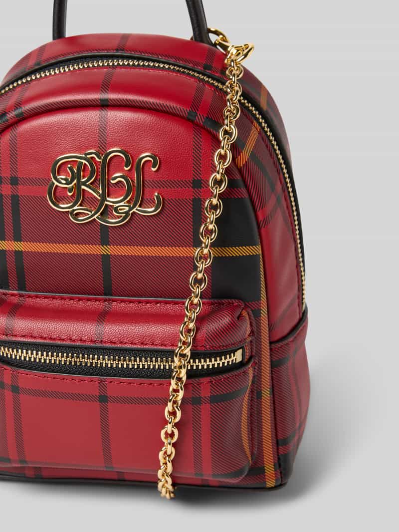 Lauren Ralph Lauren Rugzak met tartanruit en labelapplicatie