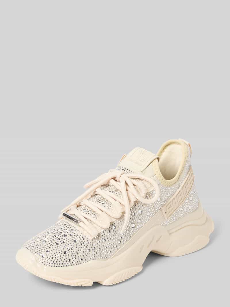 Steve Madden Sneaker mit Strasssteinbesatz Modell 'MAXIMA-R' in Silber, Größe 37 192337537