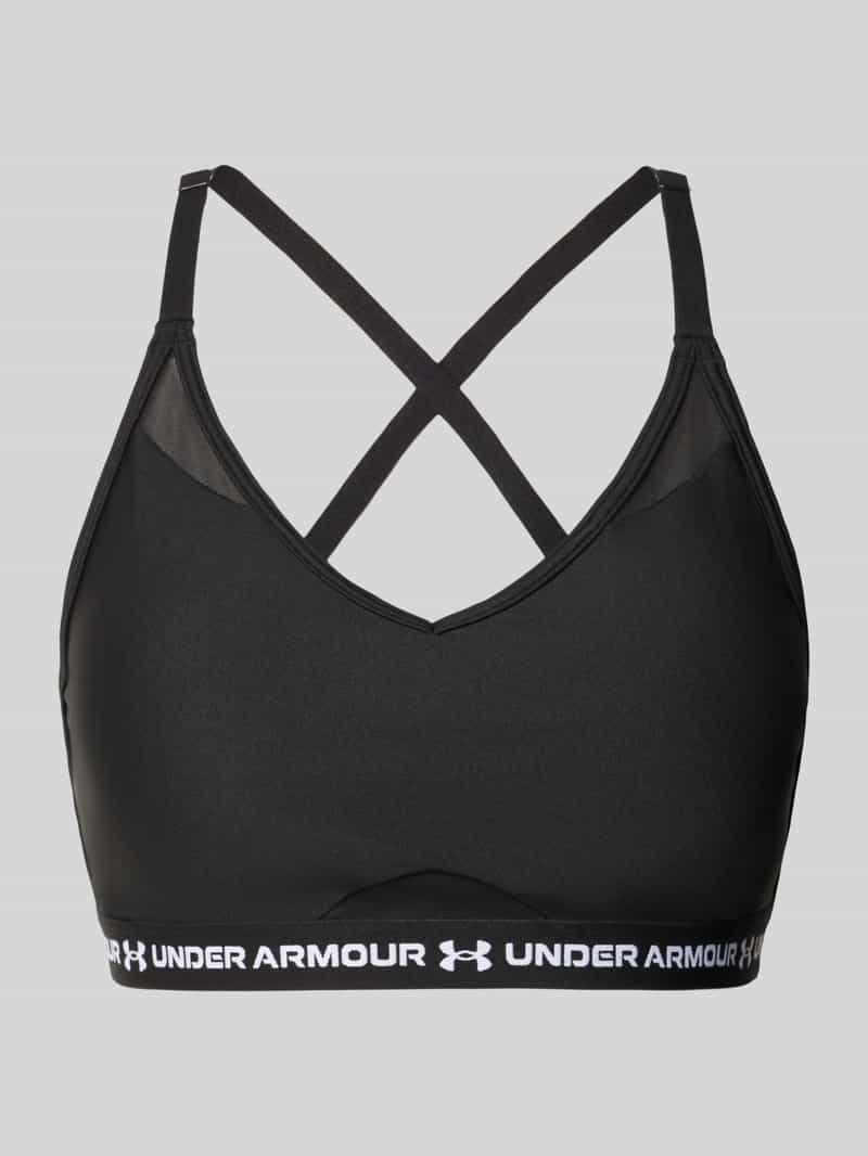 Sport-bh met labelopschrift model 'UA Crossback Low Bra'