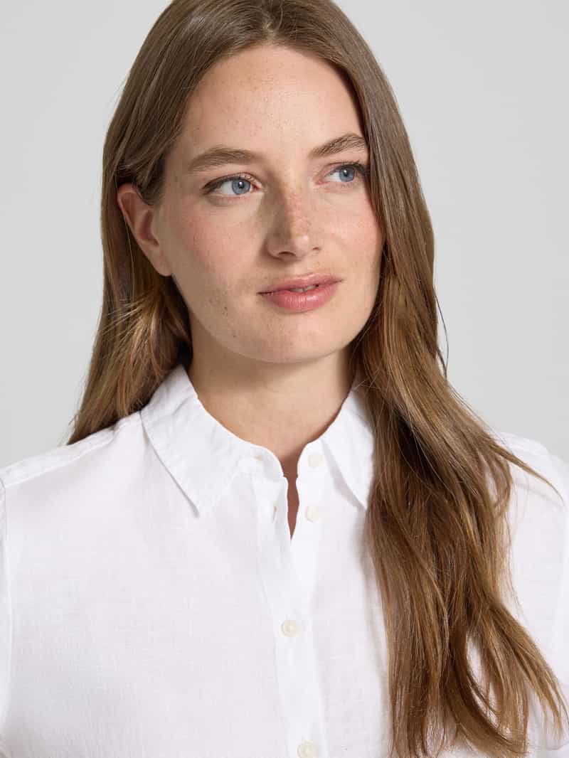 Marc O'Polo Regular fit linnen blouse met korte mouwen