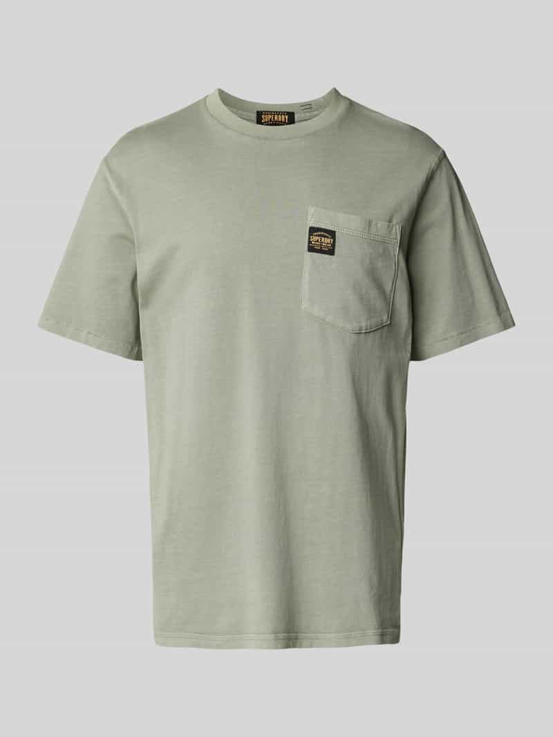 Superdry T-shirt met labeldetail