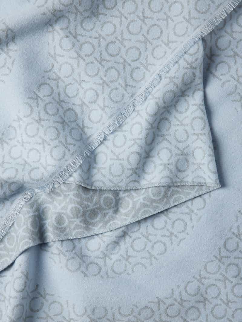 CK Calvin Klein Sjaal met labelmotief model 'FRINGES'