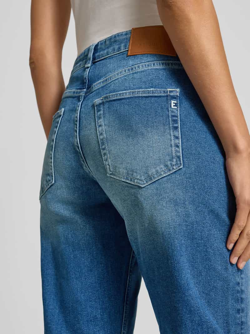 ETIQUETT ESSENTIALS Mom fit jeans met siernaden model 'Sister'