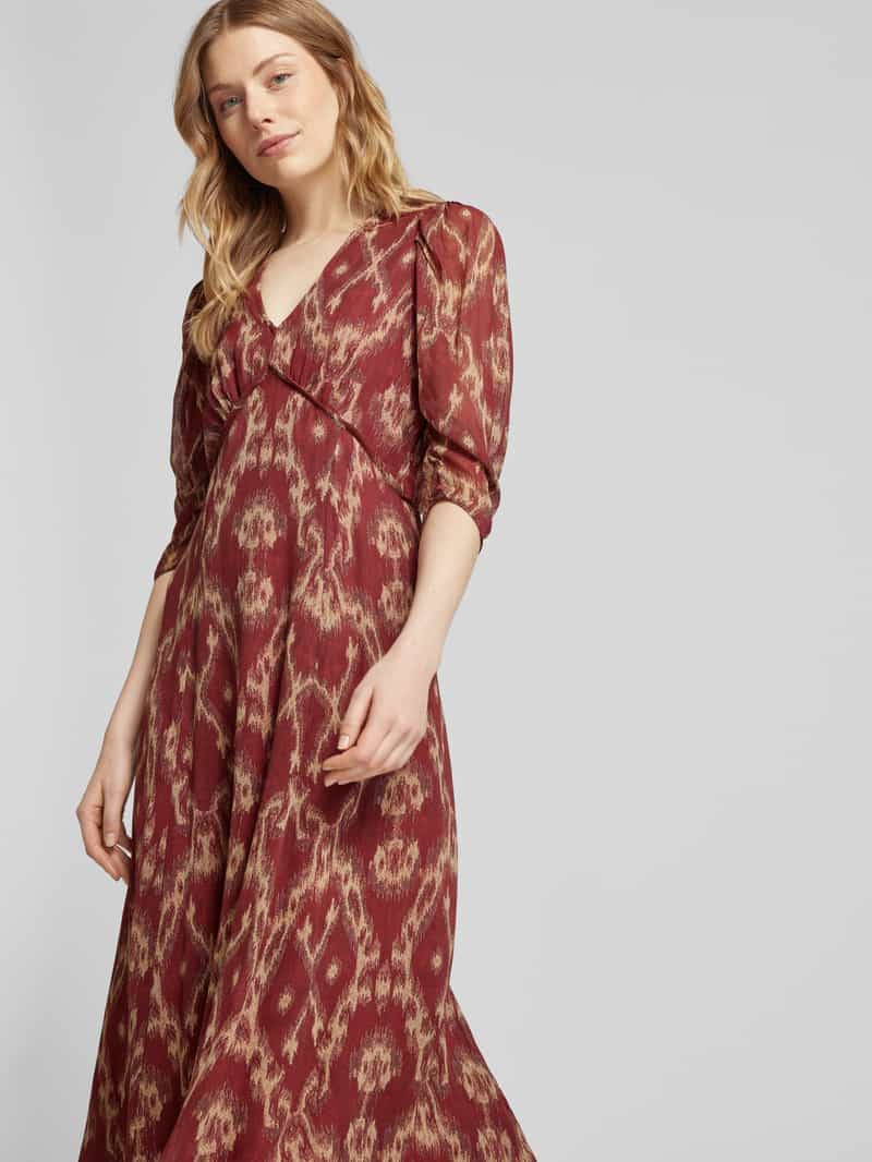 Bash Midi-jurk met V-hals model 'MATSA'