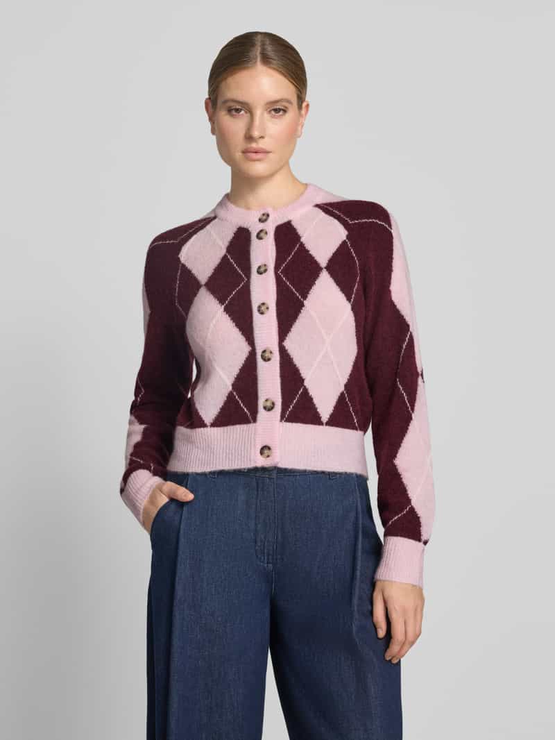 YAS Cardigan van wolmix met ronde hals model 'JOHI'