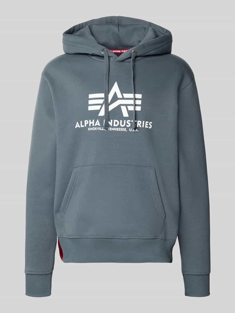 alpha industries Hoodie met labelprint