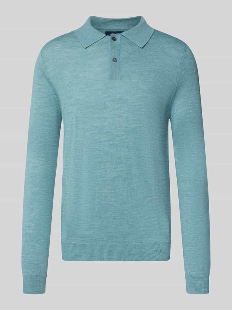 Regular fit poloshirt van wolmix