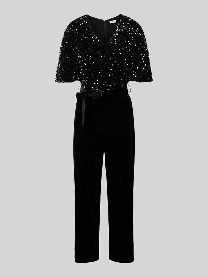 S.Oliver BLACK LABEL Regular fit jumpsuit met pailletten