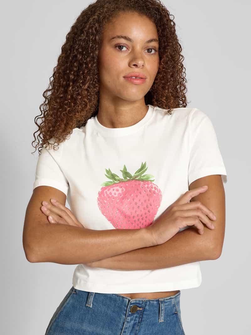 Only Regular fit T-shirt van puur katoen model 'KELLY LIFE'