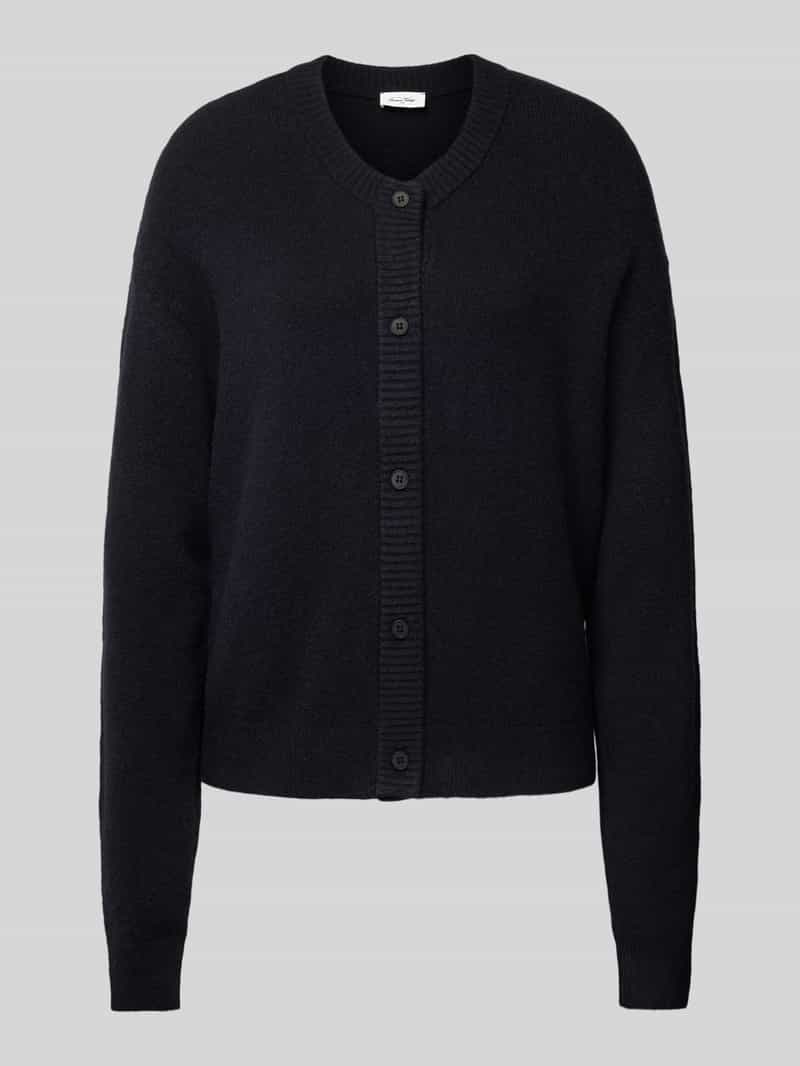 American vintage Oversized gebreid jack met knoopsluiting model 'DAMSVILLE'