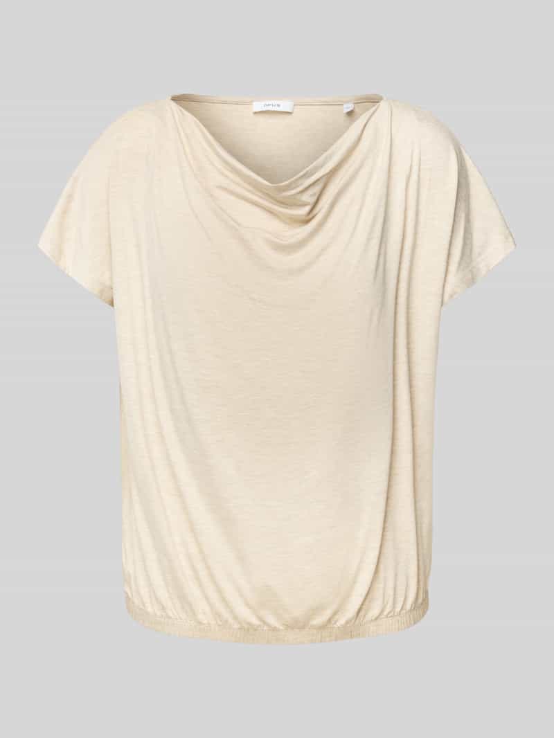 Opus T-shirt met cascadehals model 'Sasser'