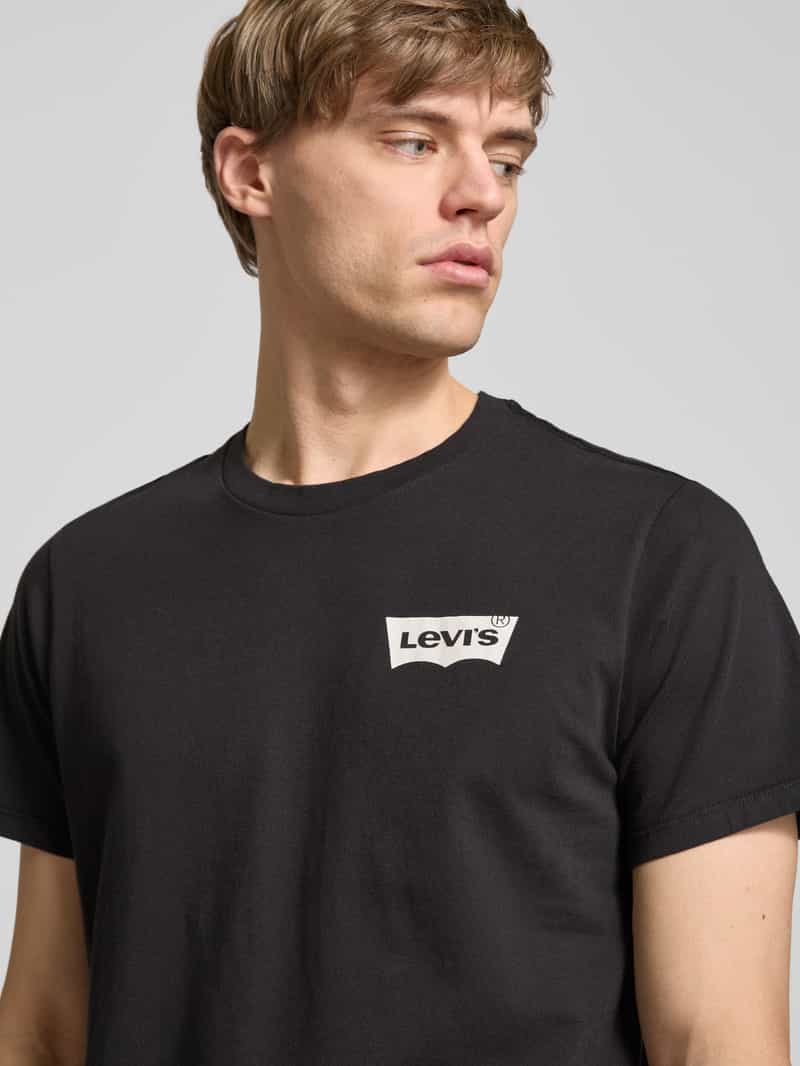 Levi's T-shirt met labelprint model 'CAVIAR'