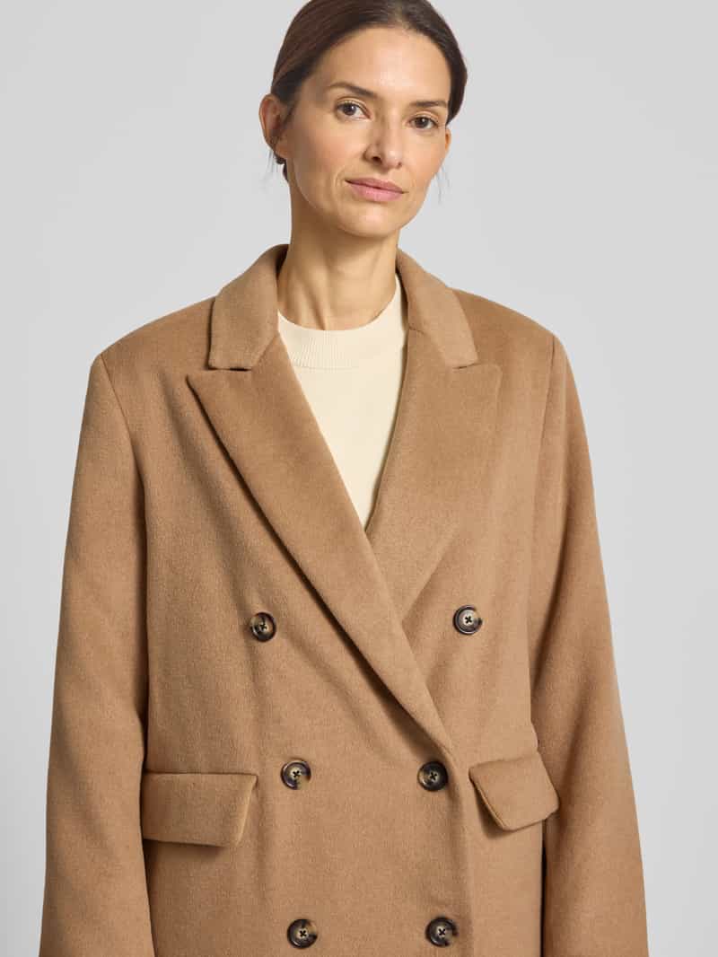 Scotch & Soda Lange jas met reverskraag en klepzakken
