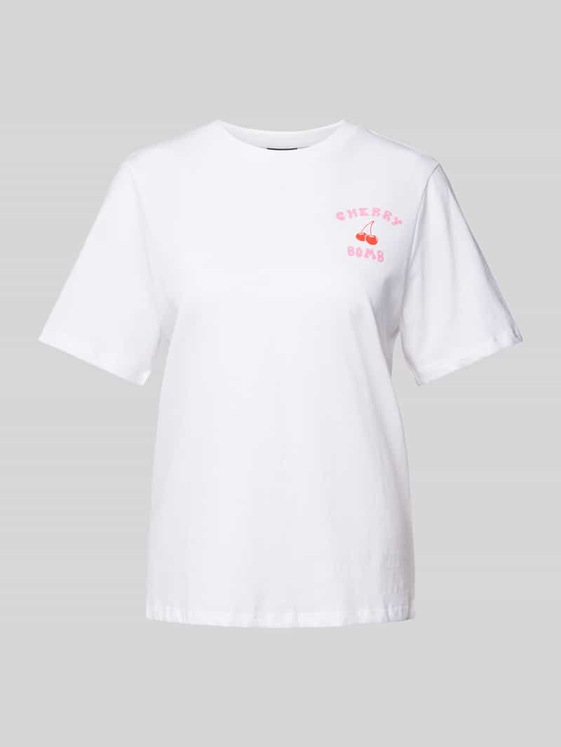 Pieces T-shirt met motiefprint