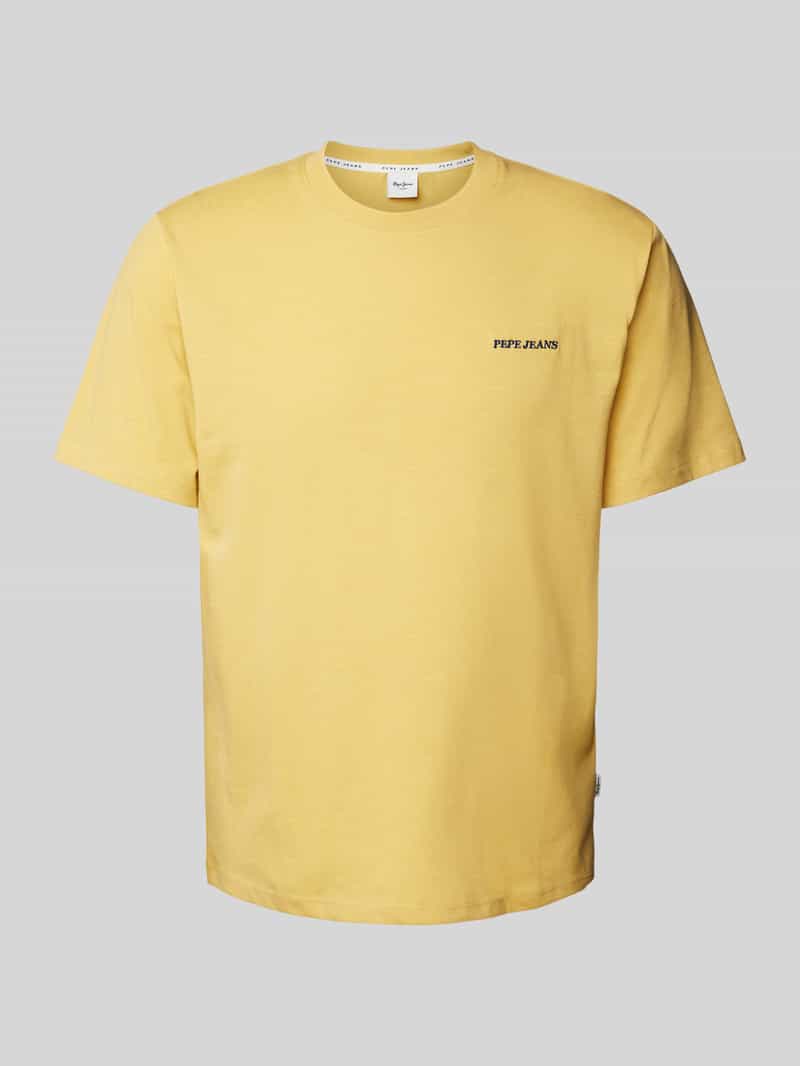 Pepe Jeans T-shirt met labelstitching model 'DAMIAN'