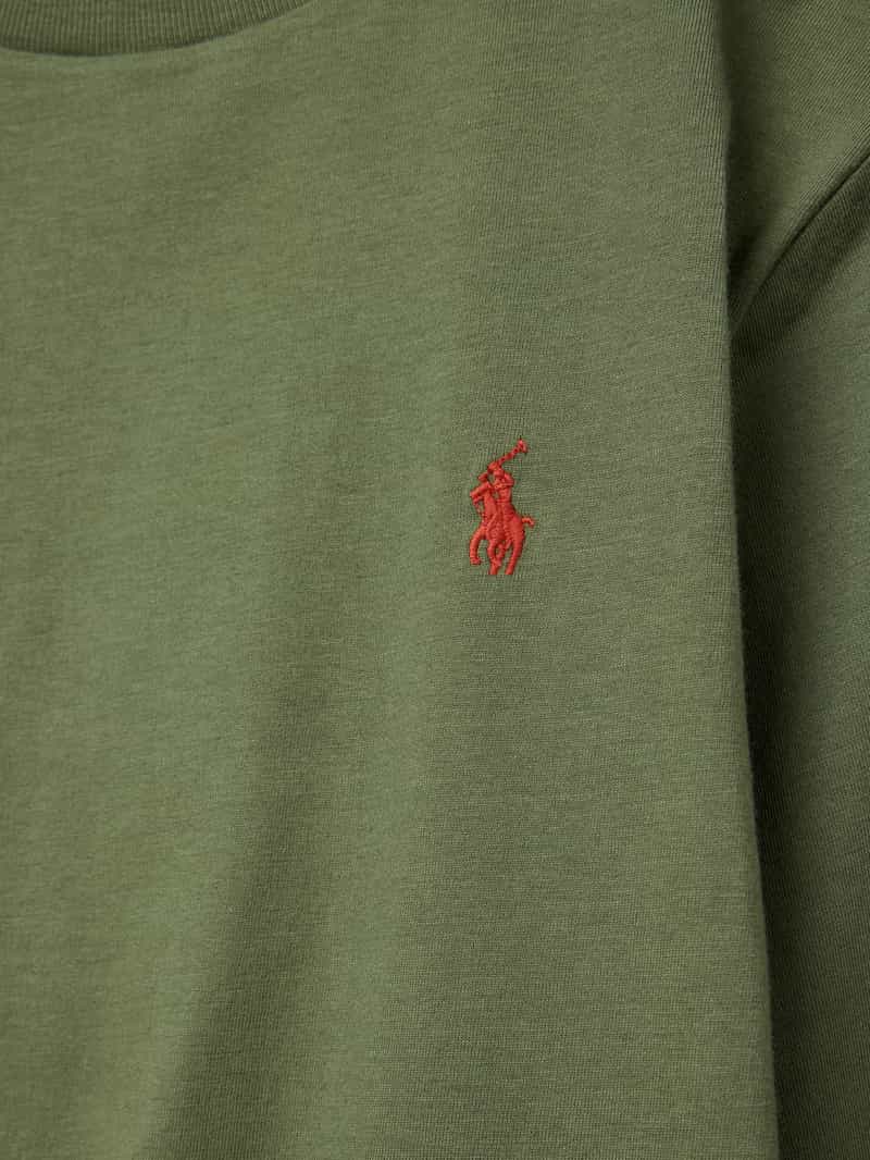 Polo Ralph Lauren Teens Shirt met lange mouwen ronde hals en labelstitching
