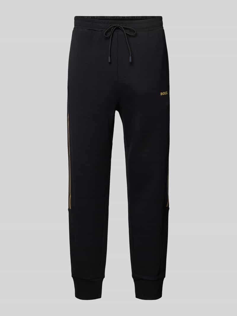 BOSS Green Tapered fit sweatpants met labeldetail, model 'Hadikonos'