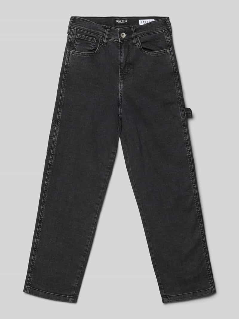 CARS JEANS Straight fit jeans met logopatch model 'Hammers'
