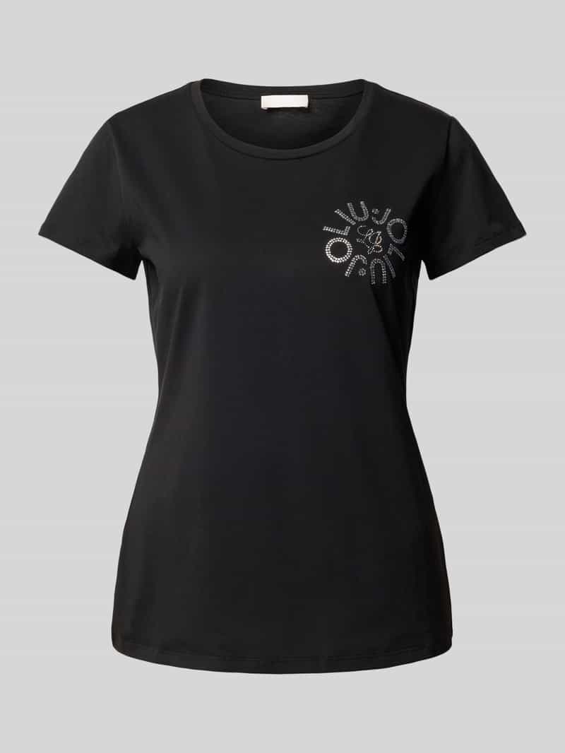 Liu Jo White T-shirt met labeldetail