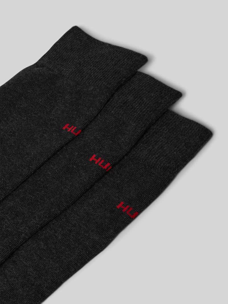 HUGO Sokken met labeldetail in een set van 3 paar model 'UNI COLORS'