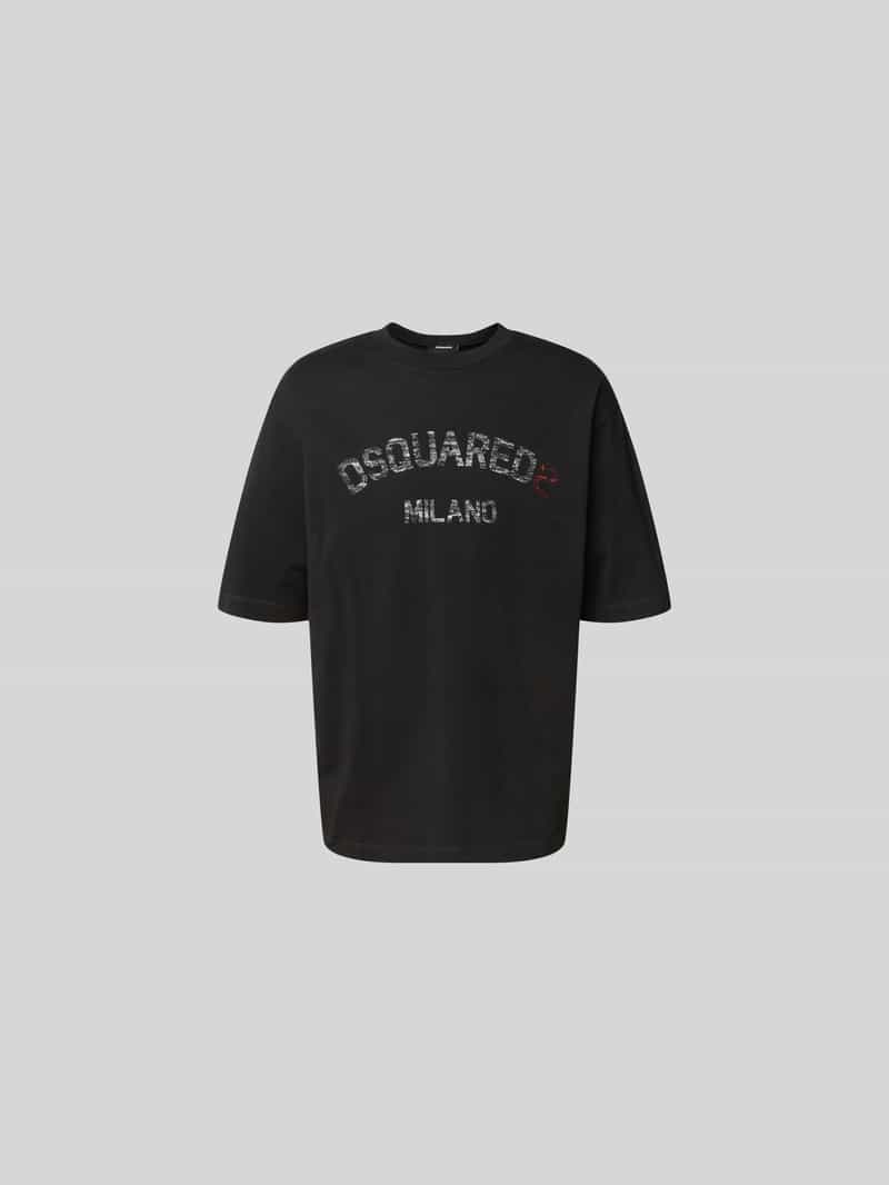 T-shirt met labelprint