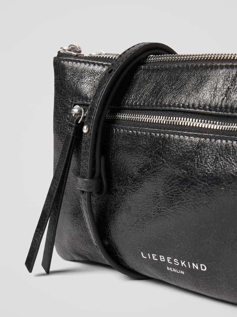 Liebeskind Berlin Schoudertas met labeldetail model 'ZENA' zwart, foto 4